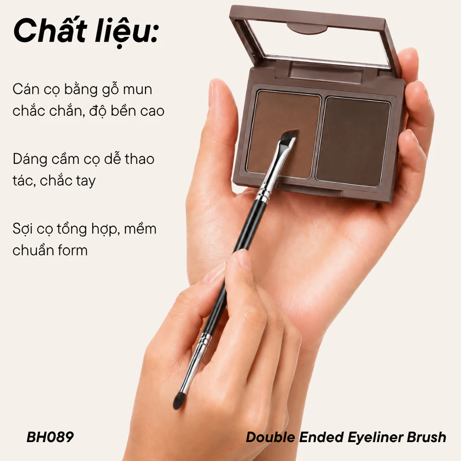 Cọ Kẻ Mắt Hai Đầu BH Cosmetics Double Ended Eyeliner Brush BH089